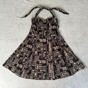 Heart of Haute Size XL Sweetie Hawaiian Print Halter Dress